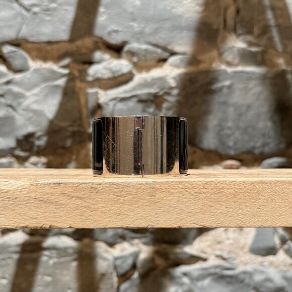 Hermès Black Enamel Extra Wide Clic Clac H PHW Bracelet - Picture 4 of 12